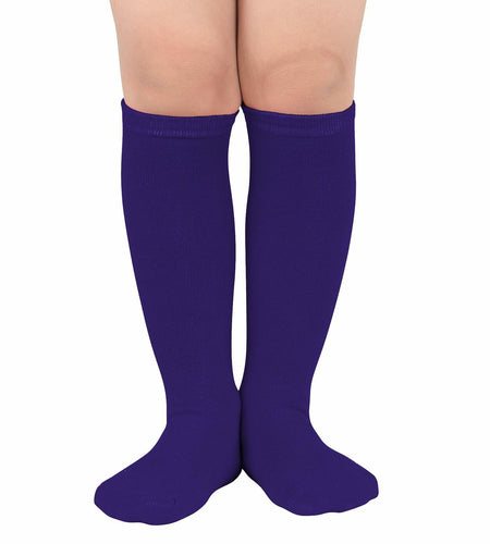 Zando Kids Soccer Socks Cotton Purple Size 6-8