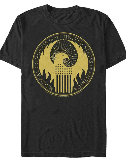 Load image into Gallery viewer, Warner Bros Men's Fantastic Beasts Magical Congress Tee Black Size L
