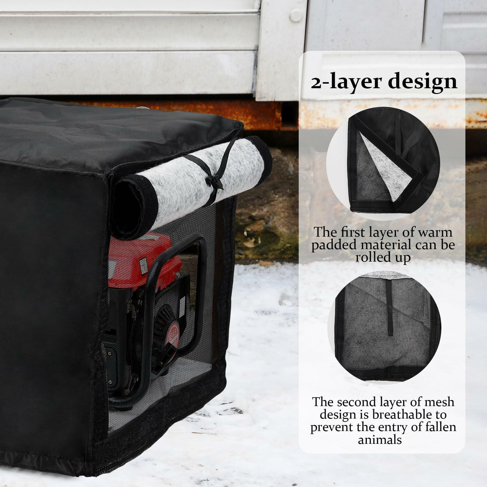 Outdoor Pool Heater Cover Waterproof Plush Lining 24x11x11in