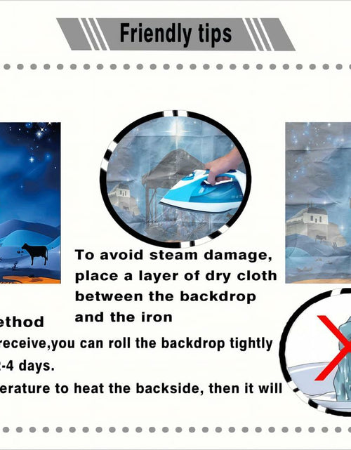 Load image into Gallery viewer, YYNXSY Nativity Scene Backdrop 10x8FT Christmas Star Night Blue
