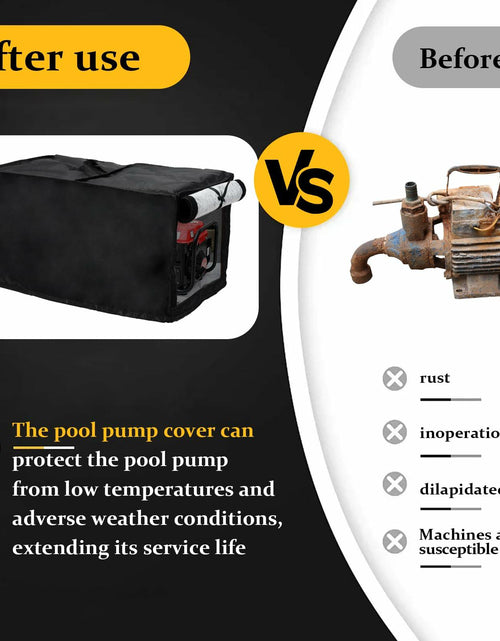 Load image into Gallery viewer, Outdoor Pool Heater Cover Waterproof Plush Lining 24x11x11in

