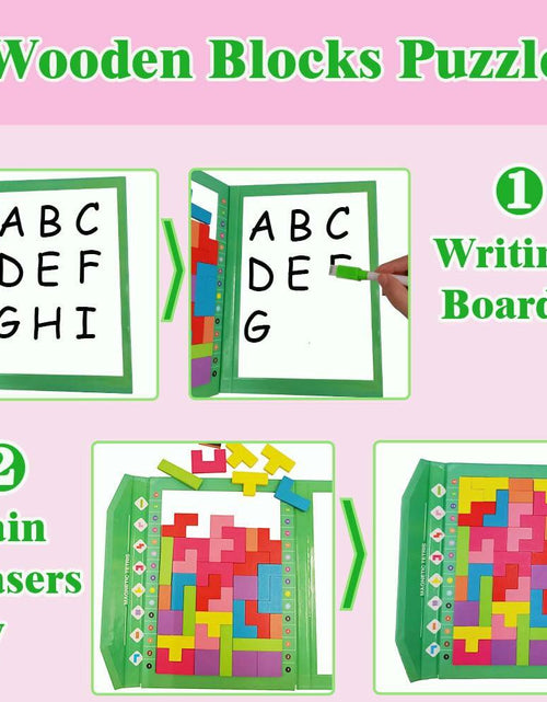 Load image into Gallery viewer, Wooden Blocks Magnetic Puzzle Game Montessori Toy Colorful 3D Brain Teaser
