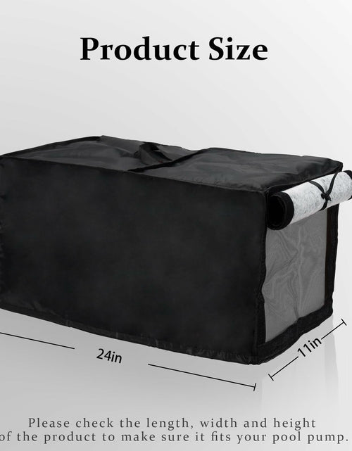 Load image into Gallery viewer, Outdoor Pool Heater Cover Waterproof Plush Lining 24x11x11in
