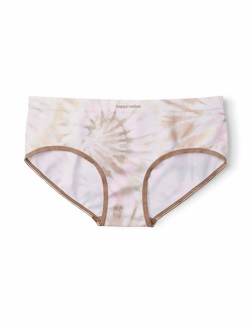 Load image into Gallery viewer, Happy Nation Girls Tween Sublimated Seamless Hipster Underwear Brown Size L
