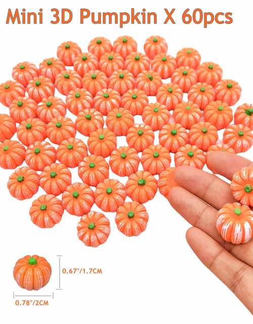 Load image into Gallery viewer, M2cbridge Halloween Resin Candy Corn Mini Ghost Pumpkin Charms 3D 60pcs
