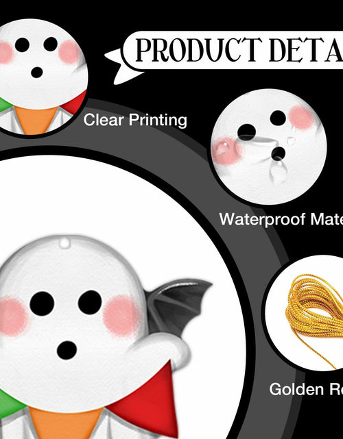 Load image into Gallery viewer, Bolisom 36 Pc Halloween Christmas Tree Ornaments Ghost Pumpkin Gold Rope
