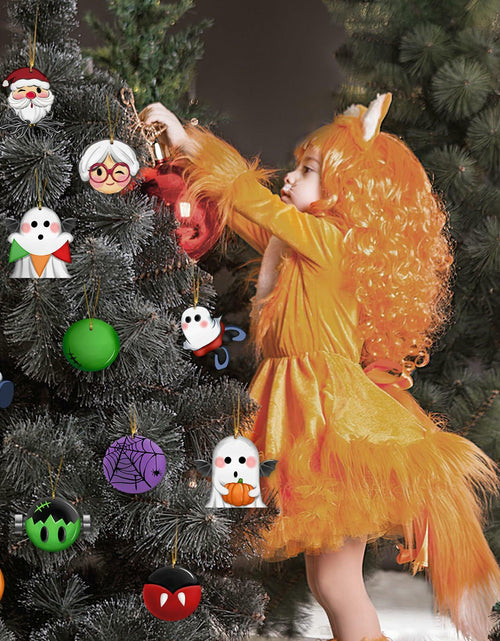 Load image into Gallery viewer, Bolisom 36 Pc Halloween Christmas Tree Ornaments Ghost Pumpkin Gold Rope
