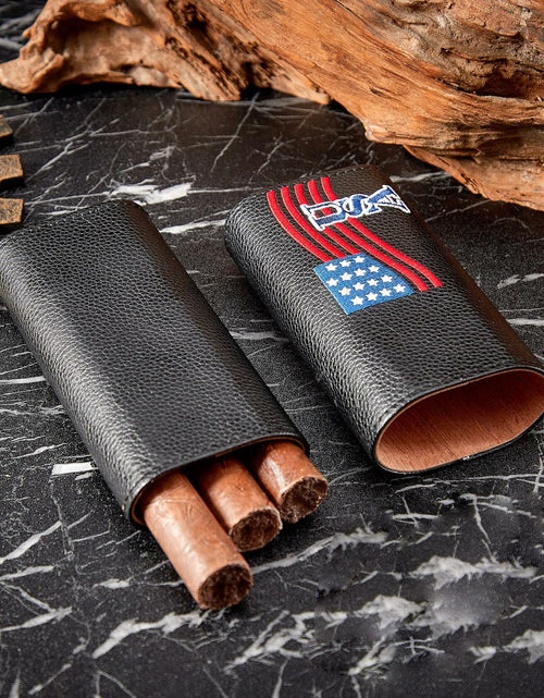 Load image into Gallery viewer, WANTHER Leather Cigar Case Travel Humidor Kit Cedar-Lined Accessories
