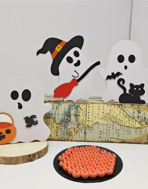Load image into Gallery viewer, M2cbridge Halloween Resin Candy Corn Mini Ghost Pumpkin Charms 3D 60pcs
