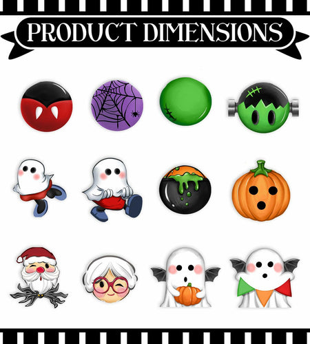 Bolisom 36 Pc Halloween Christmas Tree Ornaments Ghost Pumpkin Gold Rope