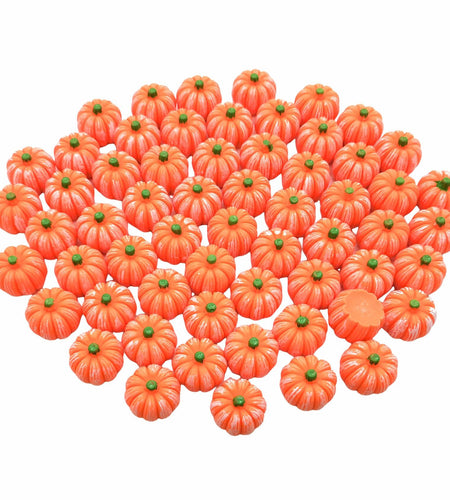 M2cbridge Halloween Resin Candy Corn Mini Ghost Pumpkin Charms 3D 60pcs