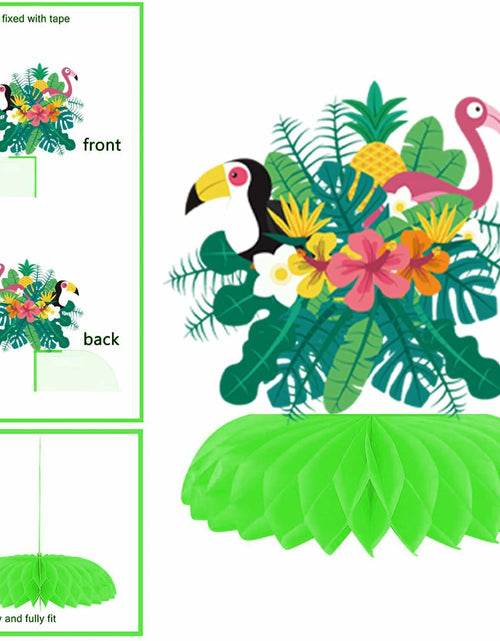 Load image into Gallery viewer, Didazay 9 Pcs Luau Hawaiian Honeycomb Table Centerpieces Tropical Party
