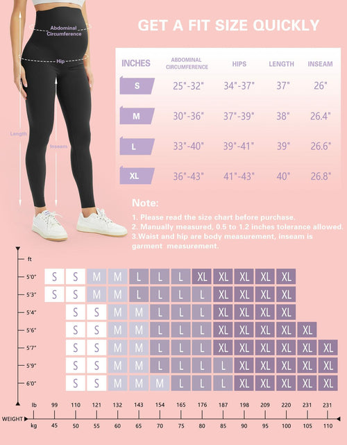 Load image into Gallery viewer, BONVIGOR Women's Maternity Leggings Over Belly Bump Full Length Yoga Pants - L
