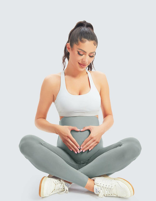 Load image into Gallery viewer, BONVIGOR Women's Maternity Leggings Over Belly Bump Full Length Yoga Pants - L
