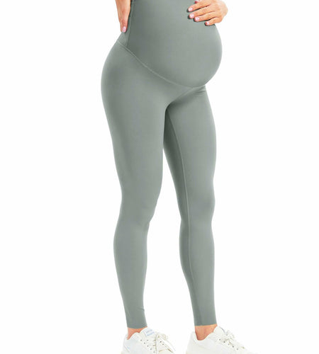 BONVIGOR Women's Maternity Leggings Over Belly Bump Full Length Yoga Pants - L