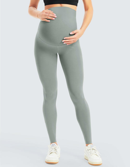 Load image into Gallery viewer, BONVIGOR Women's Maternity Leggings Over Belly Bump Full Length Yoga Pants - L
