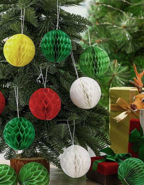Load image into Gallery viewer, Watersay 30 Pcs 3" Christmas Paper Honeycomb Balls Decoration Classic Color
