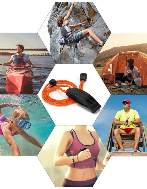 Load image into Gallery viewer, Hipat Emergency Whistle Super Loud Floating Whistle with Lanyard Outdoor
