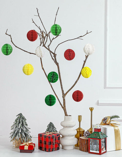 Load image into Gallery viewer, Watersay 30 Pcs 3" Christmas Paper Honeycomb Balls Decoration Classic Color
