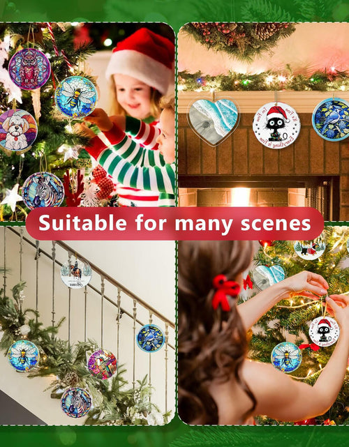 Load image into Gallery viewer, Bee Christmas Ornaments 2024 Acrylic Hanging Decor Indoor Outdoor

