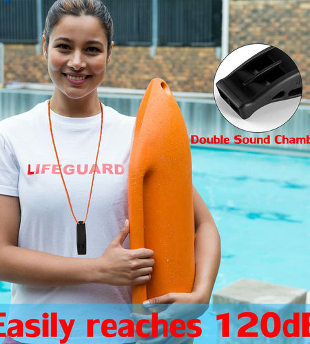 Hipat Emergency Whistle Super Loud Floating Whistle with Lanyard Outdoor