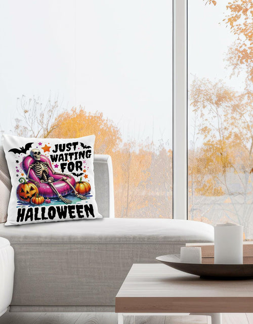 Load image into Gallery viewer, Nogrit Halloween Pumpkin Skeleton Pillow Covers 18x18 Orange 2 Pack
