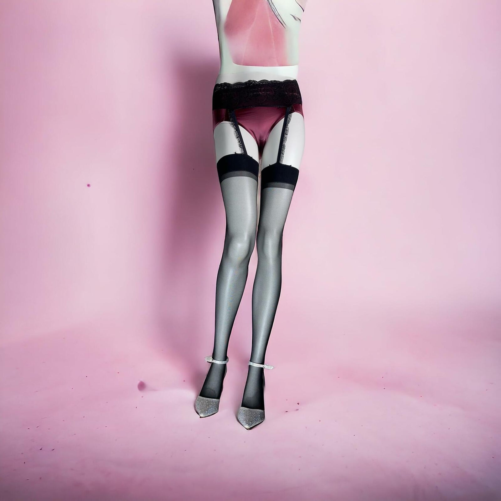 Jetsan Sheer Thigh High Stockings White One Size Fits 5' to 6'