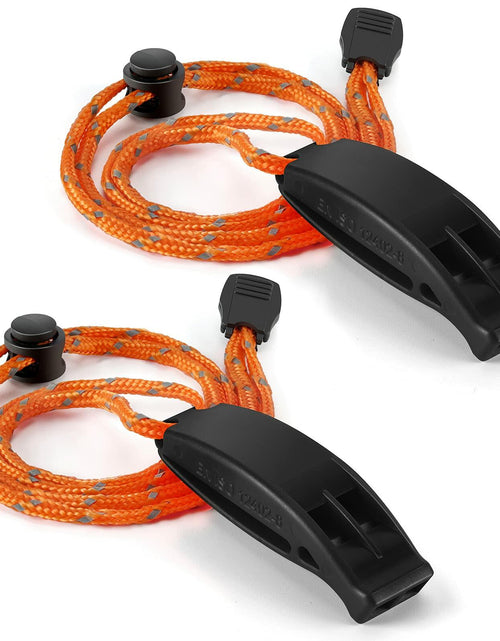 Load image into Gallery viewer, Hipat Emergency Whistle Super Loud Floating Whistle with Lanyard Outdoor
