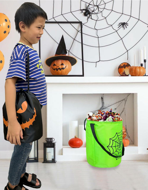 Load image into Gallery viewer, hsmyank Halloween Reusable Trick or Treat Tote Bags 6PCS Multicolor Drawstring
