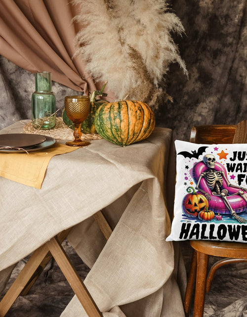 Load image into Gallery viewer, Nogrit Halloween Pumpkin Skeleton Pillow Covers 18x18 Orange 2 Pack
