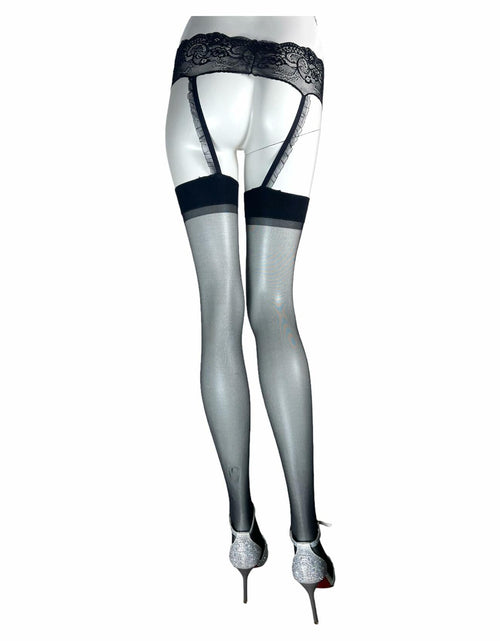 Load image into Gallery viewer, Jetsan Sheer Thigh High Stockings White One Size Fits 5' to 6'
