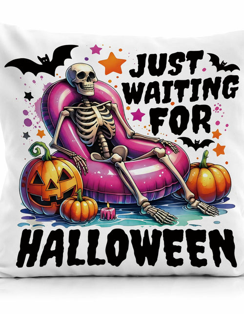 Load image into Gallery viewer, Nogrit Halloween Pumpkin Skeleton Pillow Covers 18x18 Orange 2 Pack
