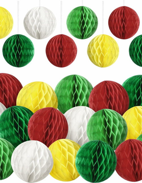Load image into Gallery viewer, Watersay 30 Pcs 3" Christmas Paper Honeycomb Balls Decoration Classic Color
