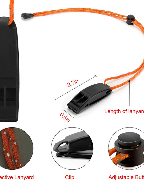 Load image into Gallery viewer, Hipat Emergency Whistle Super Loud Floating Whistle with Lanyard Outdoor
