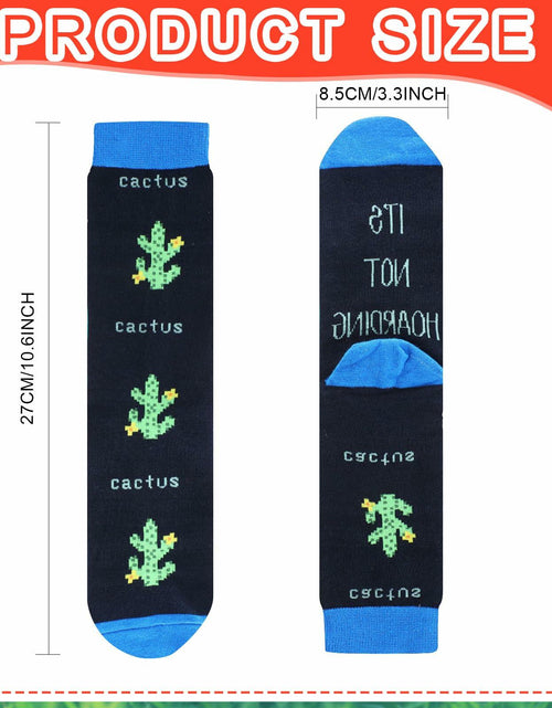 Load image into Gallery viewer, Suhine Women's Christmas Cactus Crew Socks Holiday Gifts 4 Pairs - One Size
