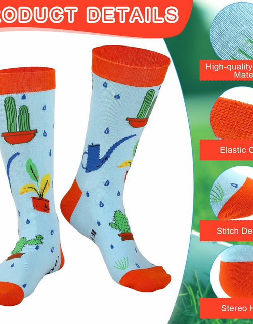 Load image into Gallery viewer, Suhine Women's Christmas Cactus Crew Socks Holiday Gifts 4 Pairs - One Size
