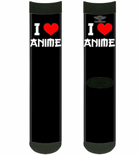 I Love Anime - Buckle Down Unisex Socks Crew Multicolor