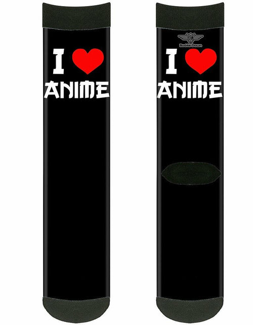 Load image into Gallery viewer, I Love Anime - Buckle Down Unisex Socks Crew Multicolor
