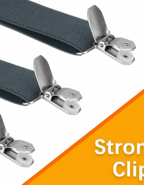 Load image into Gallery viewer, KIYFXA Heavy Duty Suspenders with Clips for Men and Women Gifts for Dad

