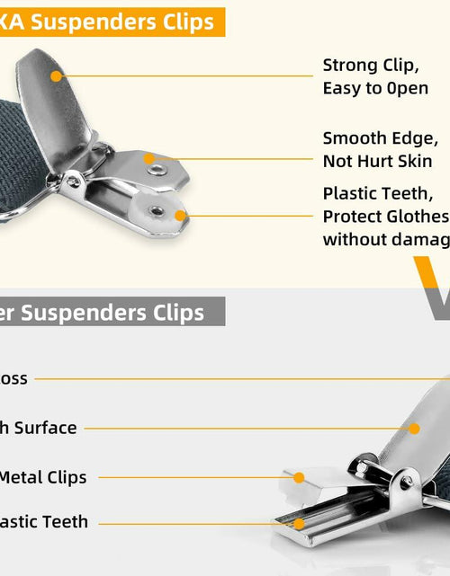 Load image into Gallery viewer, KIYFXA Heavy Duty Suspenders with Clips for Men and Women Gifts for Dad
