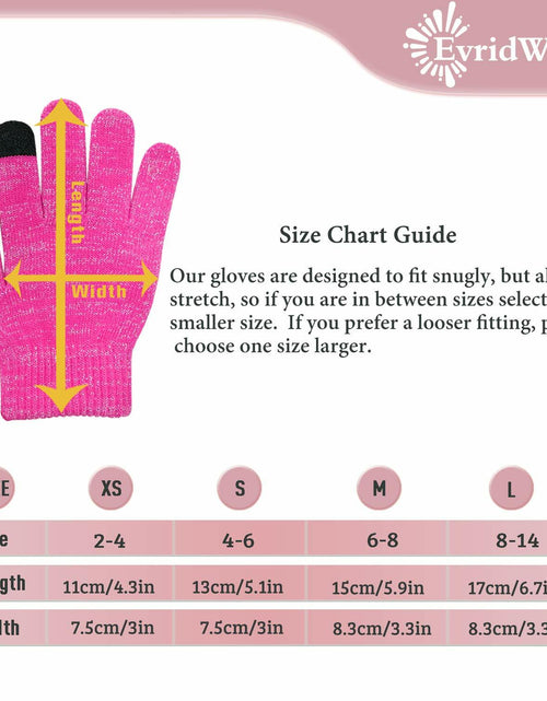 Load image into Gallery viewer, Evridwear Kids Winter Touchscreen Gloves Knitted Warm Mittens 3 Pairs Size 3T-5T
