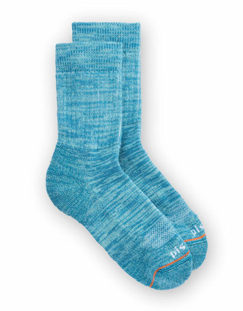 Load image into Gallery viewer, PISAC Dakota Crew Socks Turquoise Women's Small Size S
