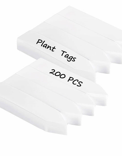 Load image into Gallery viewer, meumtuu 200 PCS White Plastic Plant Labels Garden Markers PVC PVCPL-200W
