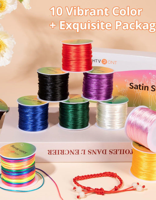 Load image into Gallery viewer, HTVRONT 1mm Elastic Bracelet String Clear Cord 120m with Bead Needle
