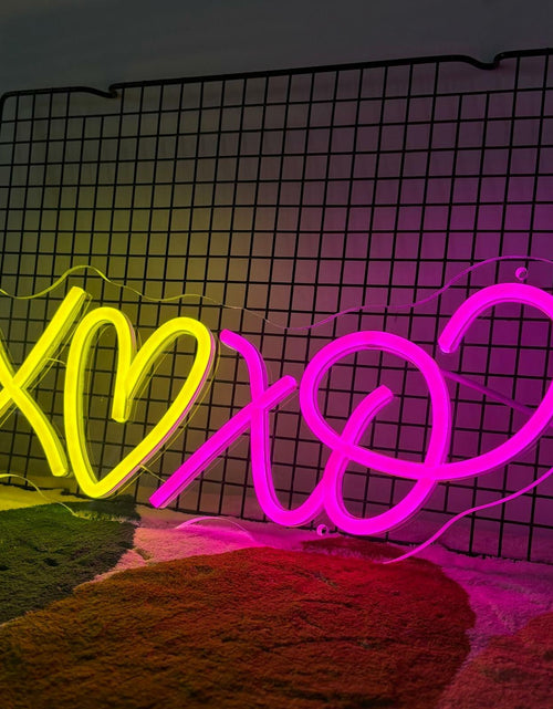Load image into Gallery viewer, Heart Neon Signs I LOVE YOU Pink LED Light Wall Decor Wedding Party Gift
