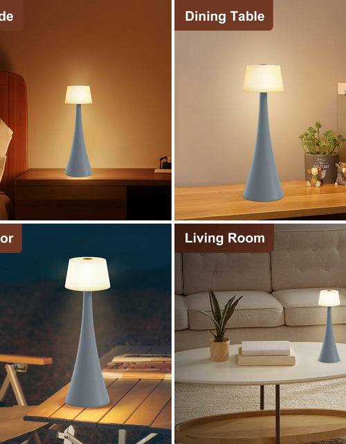 Load image into Gallery viewer, Modern Table Lamp Cordless 4-Way Dimming Touch 4000mAh Battery Mint Green
