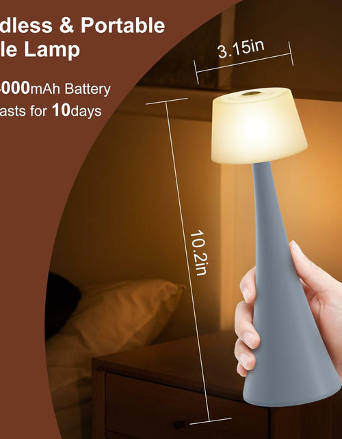 Load image into Gallery viewer, Modern Table Lamp Cordless 4-Way Dimming Touch 4000mAh Battery Mint Green
