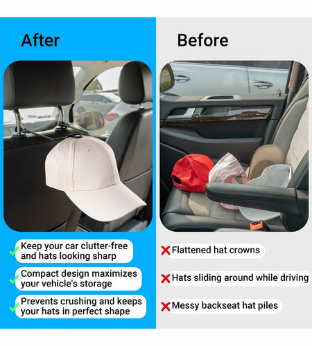Yuoyar Car Hat Organizer Rack for Baseball Caps Truck SUV Hat Holder