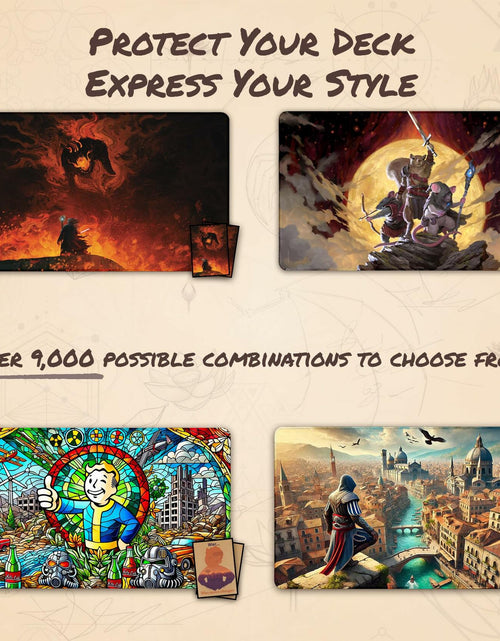 Load image into Gallery viewer, Paramint Plains Mana Scenery Stained Glass Stitched MTG Playmat TCG Mat
