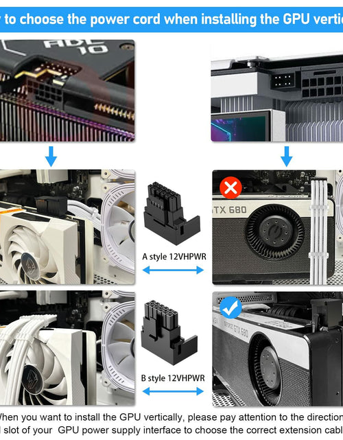 Load image into Gallery viewer, SYBECHATF RTX 4090 16Pin to 4x8Pin PCI-E 5.0 Sleeved Cable 14in Black
